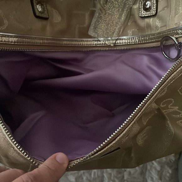 Gently used Coach bag in color gold - Picture 11 of 13